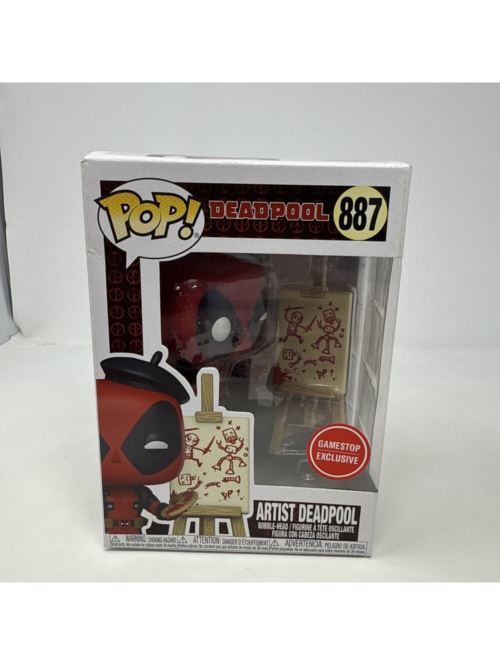 Funko Pop! Marvel Deadpool Artist Deadpool Vinyl #887 GameStop Exclusive